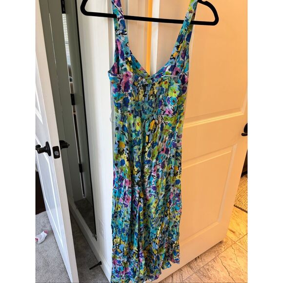 NWOT ZARA Floral Print V-Neck Midi Dress, Med $89 C14 - Picture 9 of 13